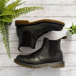 Dr. Martens 2976 Black Chelsea Boots (Smooth Leather, AirWair Sole) – Size 12